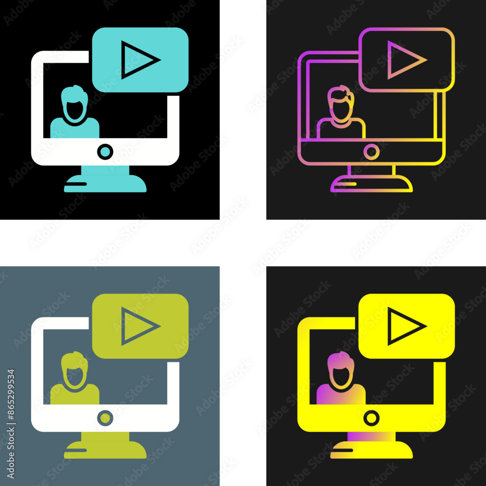 Webinar Vector Icon Webinar Vector Icon