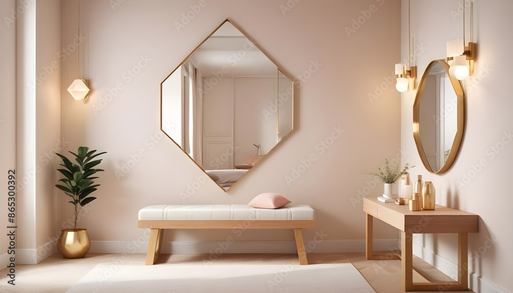 Photo interior modern design room 3d illustration
