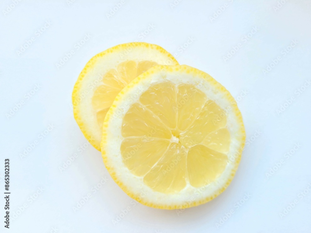 Two sliced lemons for sour taste. Two sliced lemons for sour taste.