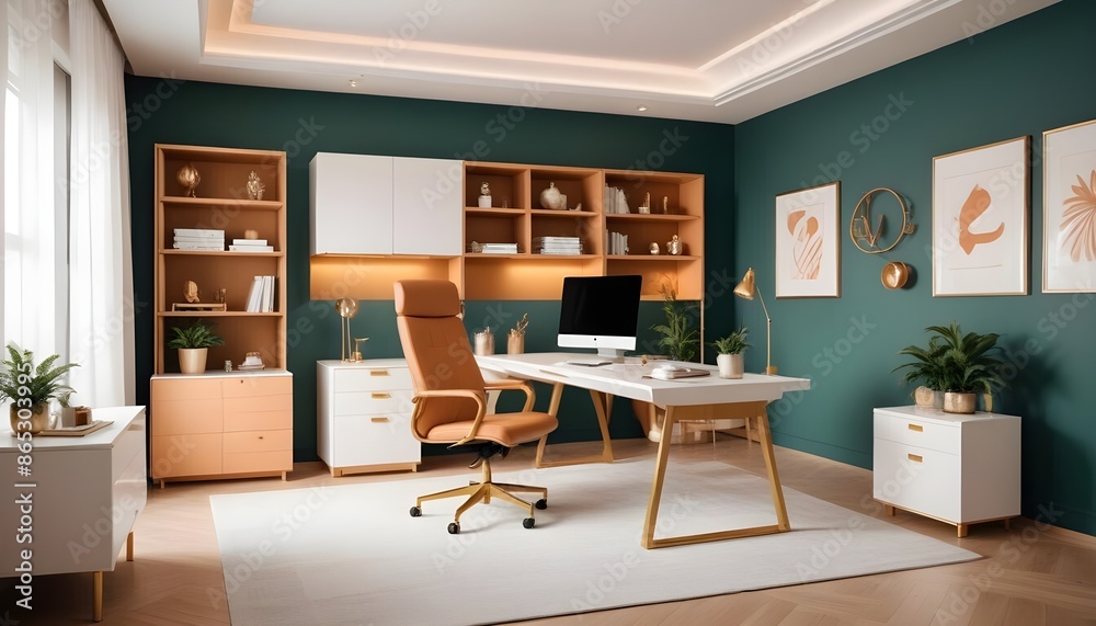 Photo interior modern design room 3d illustration Photo interior modern design room 3d illustration