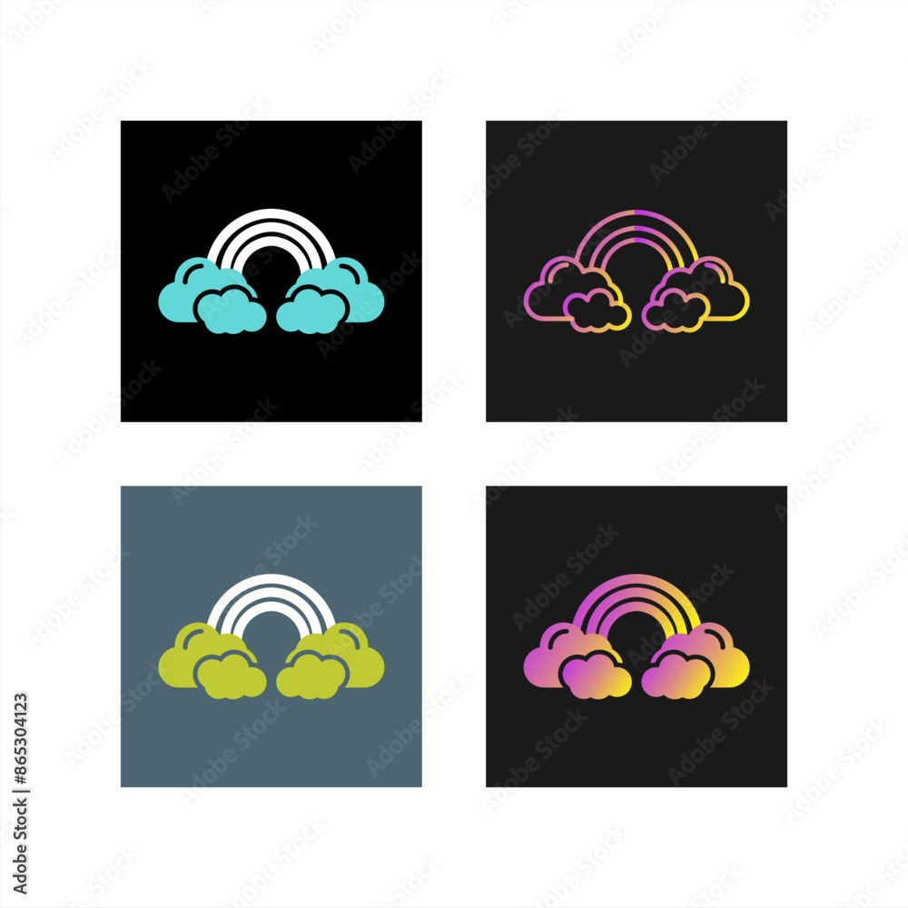 Fototapeta premium Rainbow Vector Icon
