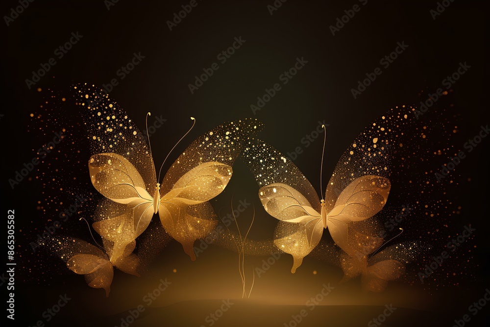 Fototapeta premium background with butterfly made by journey