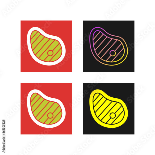 Steak Vector Icon