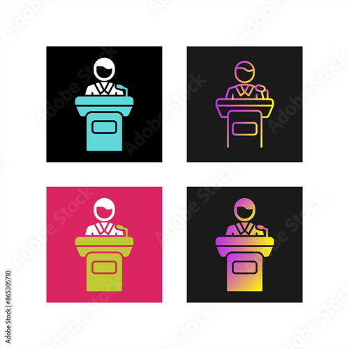 Tribune Vector Icon