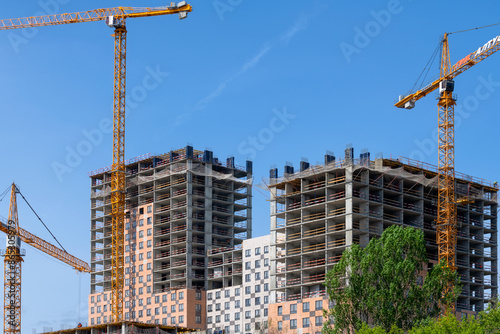 Construction of the residential complex Altufyevskoe 53. Altufyevskoe highway, Moscow photo