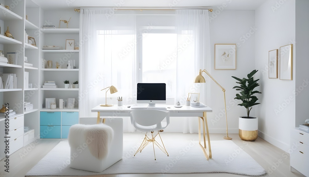 Fototapeta premium Photo interior modern design room 3d illustration