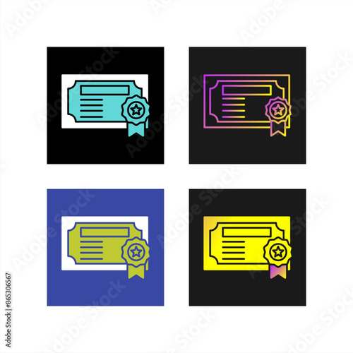 Certificate Vector Icon