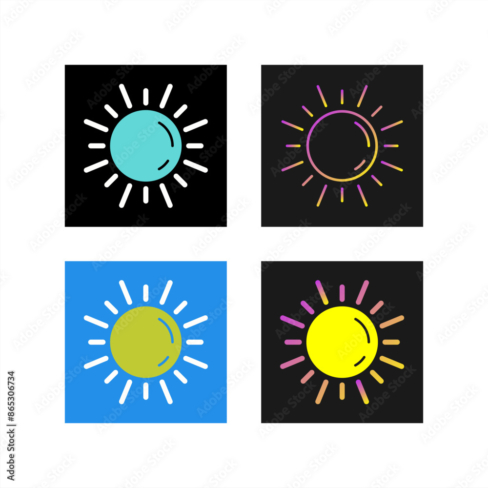 Fototapeta premium Sun Vector Icon