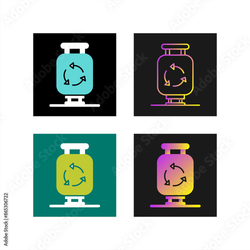 Gas Cylinder Vector Icon