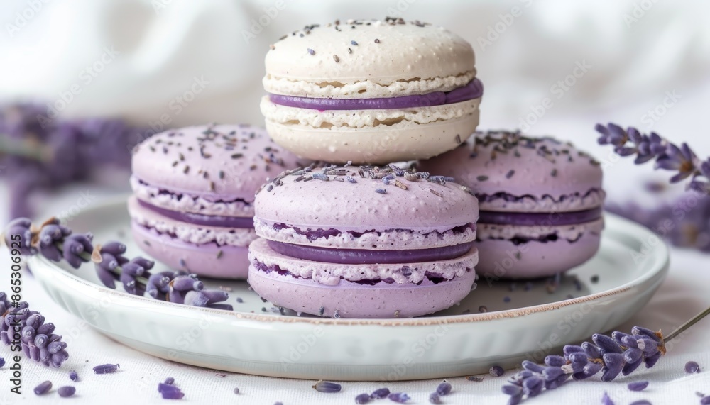 Macarons in lavender flavor Macarons in lavender flavor