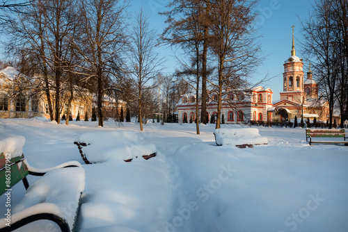 Winter day at the Altufevo estate, Moscow photo