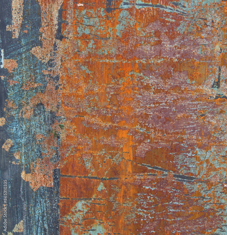 Colored abstract texture oxid metall wall Colored abstract texture oxid metall wall