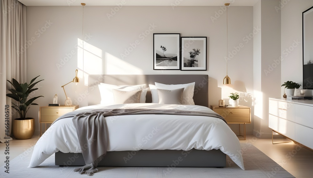 Photo interior modern design room 3d illustration