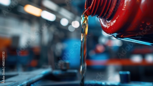 The Pouring Engine Oil photo