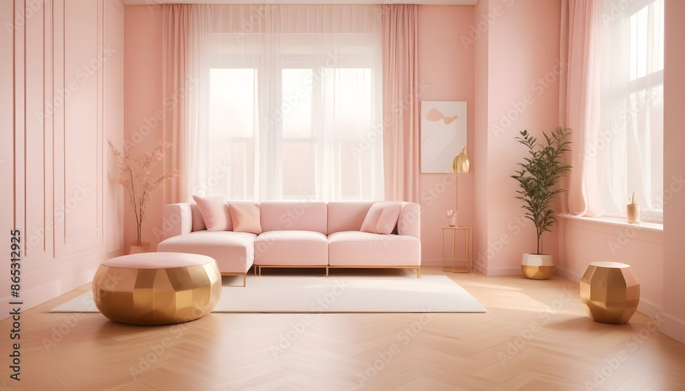 Photo interior modern design room 3d illustration Photo interior modern design room 3d illustration