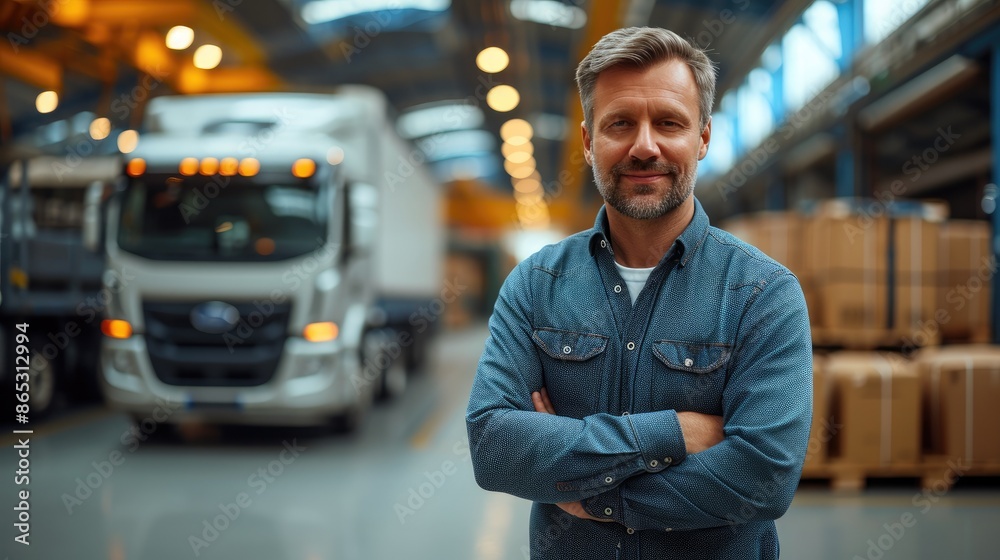 Experienced Driver and His Commercial Vehicle Experienced Driver and His Commercial Vehicle