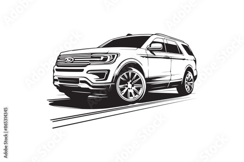 Jeep car vector silhouette