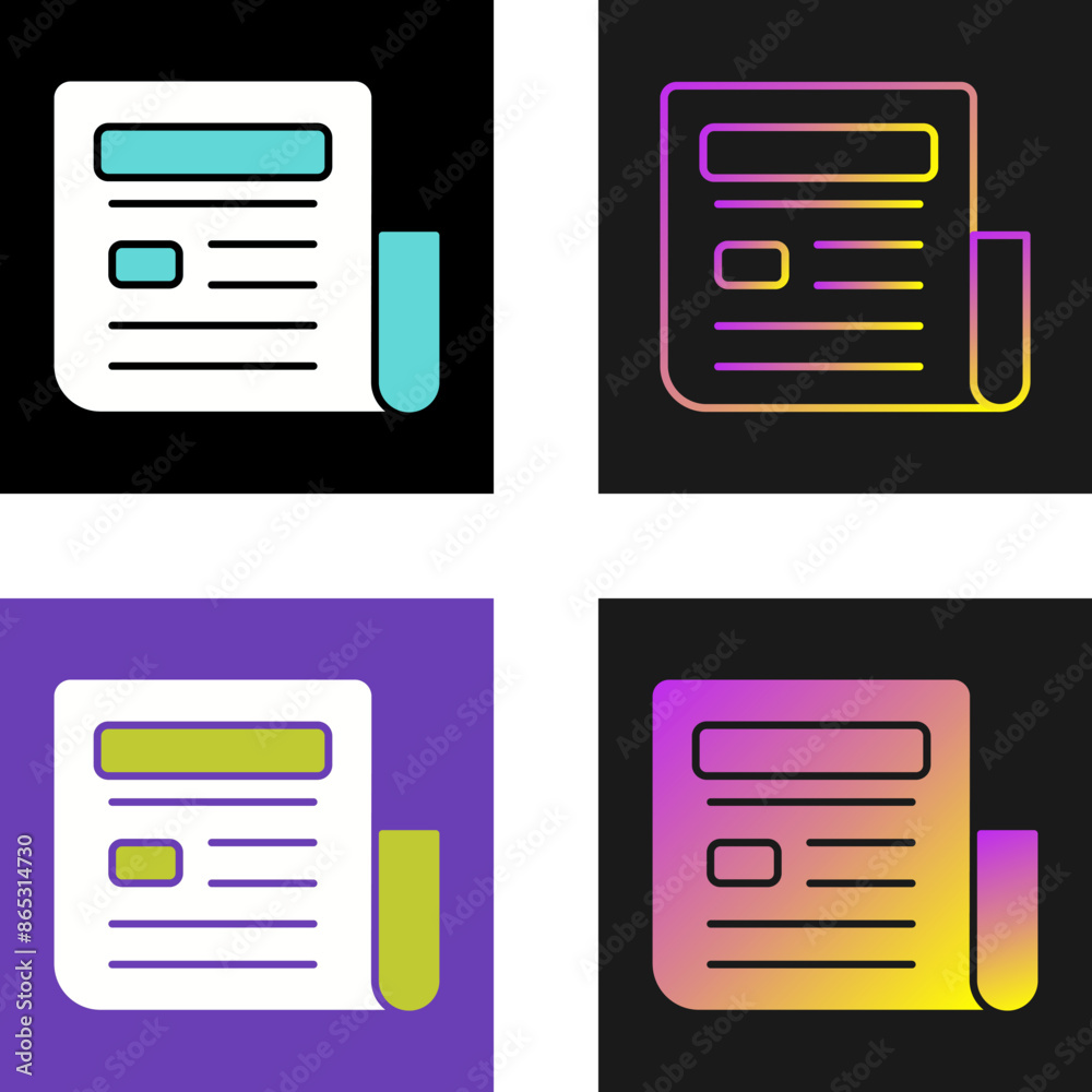 News Paper Vector Icon News Paper Vector Icon