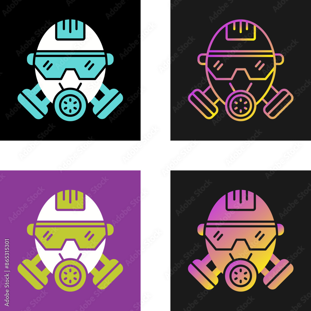 Gas Mask Vector Icon Gas Mask Vector Icon