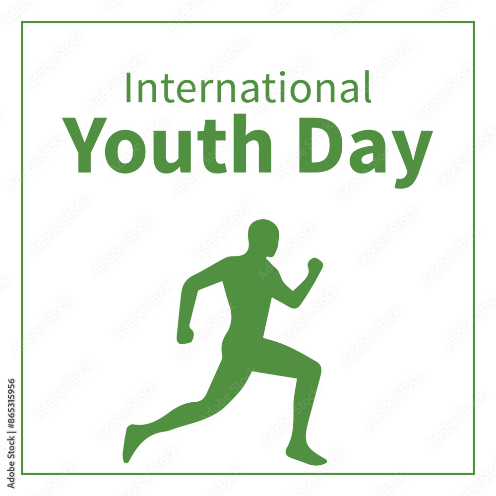 International youth day vector design. 12 August illustration. Eps file.