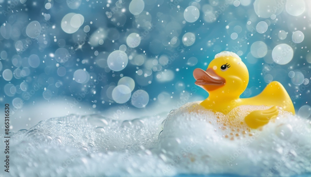 Rubber duck in soap bubbles Rubber duck in soap bubbles