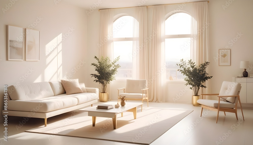 Photo interior modern design room 3d illustration Photo interior modern design room 3d illustration