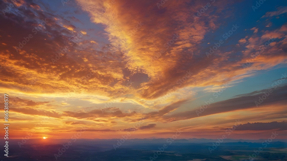 sunset in the clouds, ai generated sunset in the clouds, ai generated