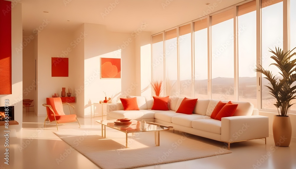 Photo interior modern design room 3d illustration Photo interior modern design room 3d illustration