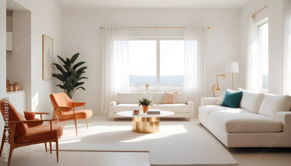 Photo interior modern design room 3d illustration Photo interior modern design room 3d illustration