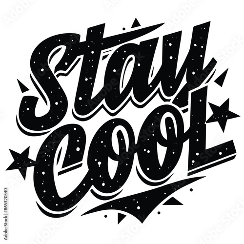 stay cool, ice, ice star, cool or freeze logo in stay cool type logo design Vector. Ai generate