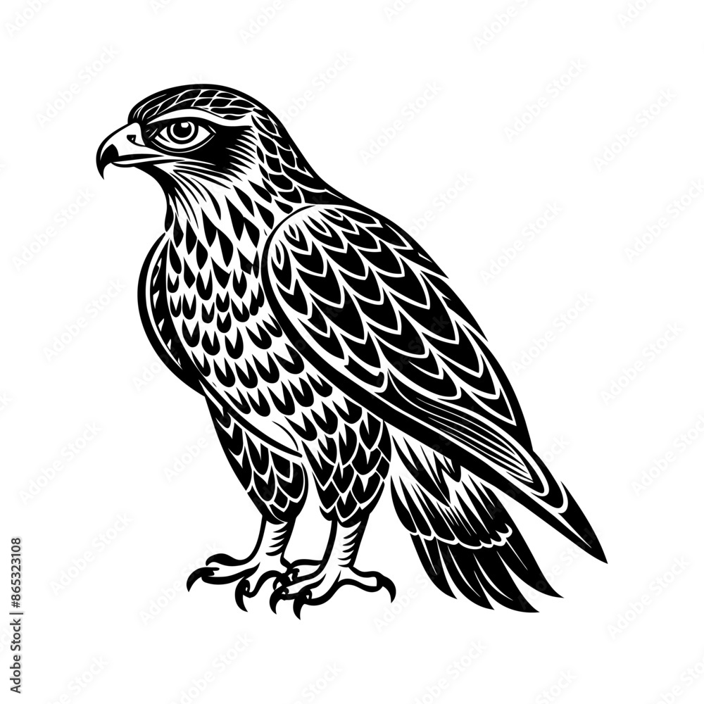 Fototapeta premium A Hawk Bird Silhouette