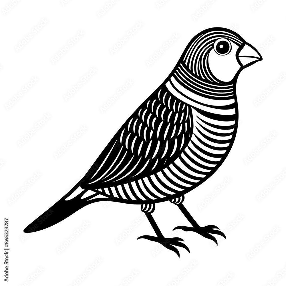 Fototapeta premium A Zebra Finch Bird Silhouette