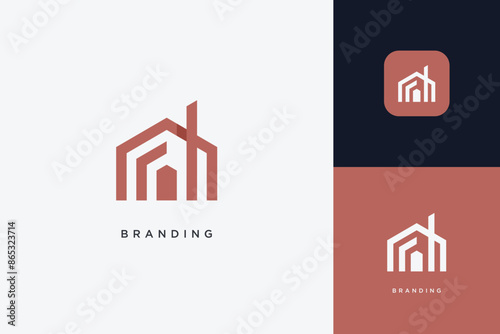 Home Building Logo Modern Structure