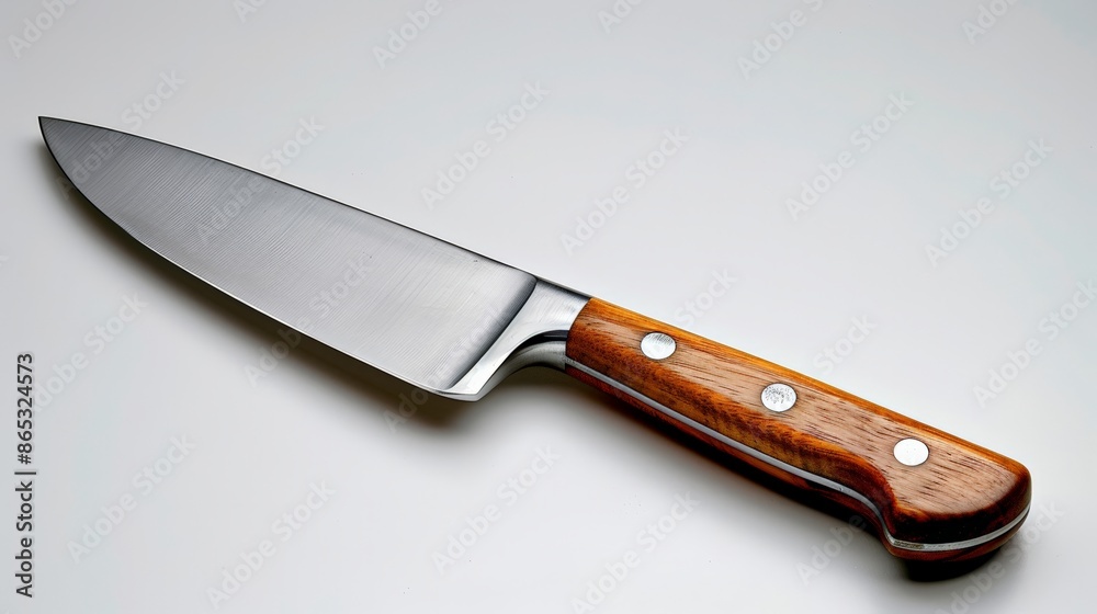 Chef's Knife: Capture a high-quality chef's knife isolated on white. Emphasize its sharp blade and utility in professional cooking. Chef's Knife: Capture a high-quality chef's knife isolated on white. Emphasize its sharp blade and utility in professional cooking.