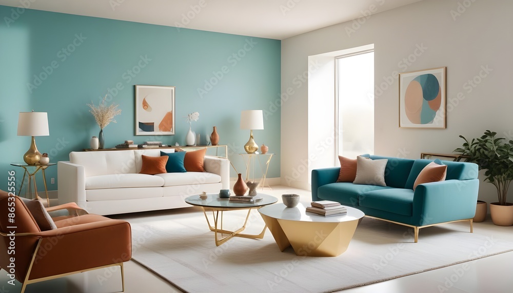 Photo interior modern design room 3d illustration Photo interior modern design room 3d illustration