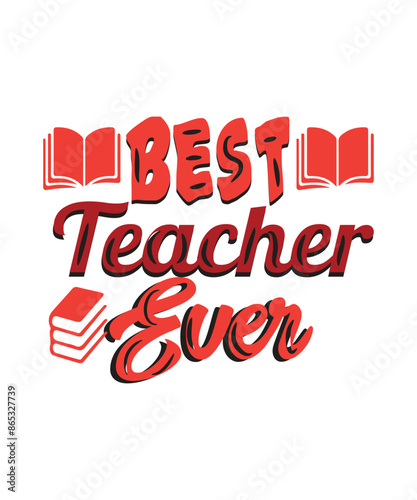 Obraz na plátne Teacher eps vector tshirt design