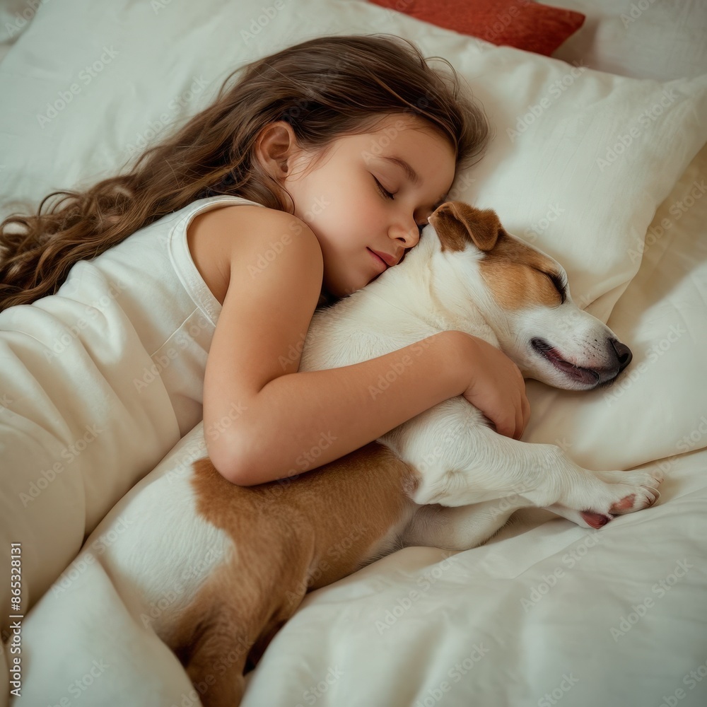 a heartwarming scene of companionship between a young girl and her dog a heartwarming scene of companionship between a young girl and her dog