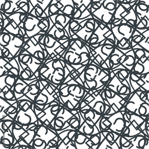 Adobe Illustrator Artwork with an imitation of a fence, where there are rounded repeating elements.