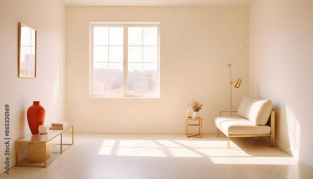 Photo interior modern design room 3d illustration Photo interior modern design room 3d illustration