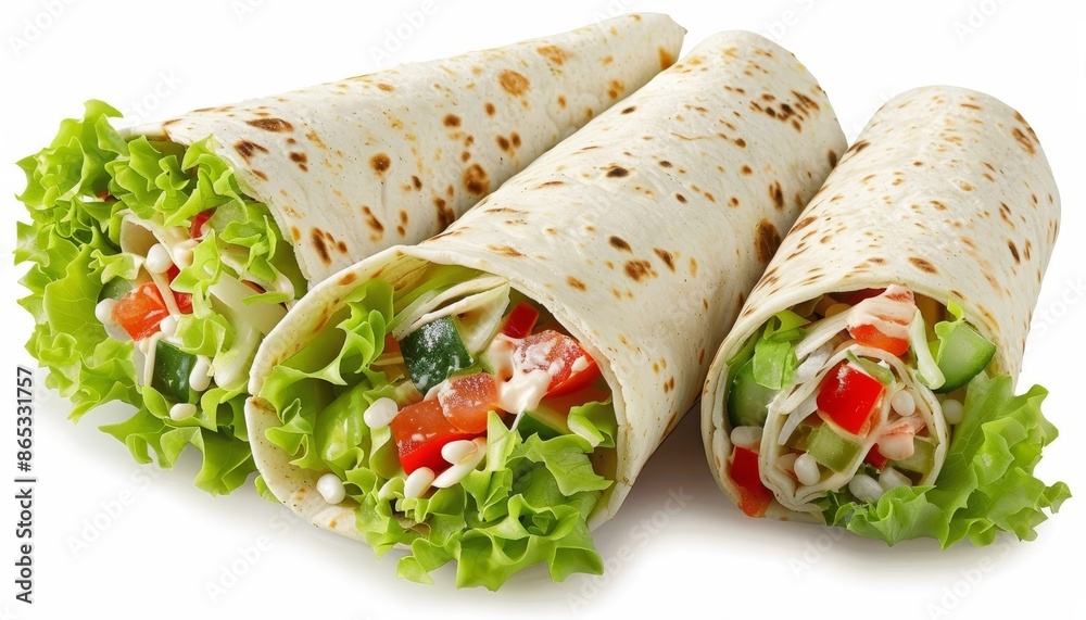 Wrap tortilla with vegetables Wrap tortilla with vegetables