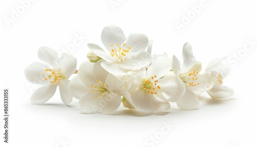 white jasmine flower on white background