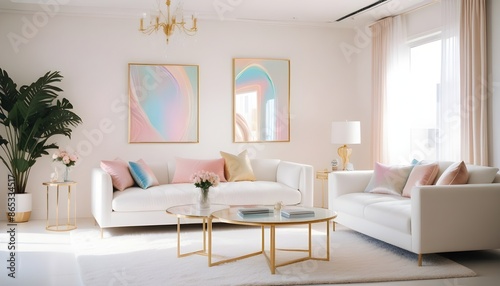 Photo interior modern design room 3d illustration