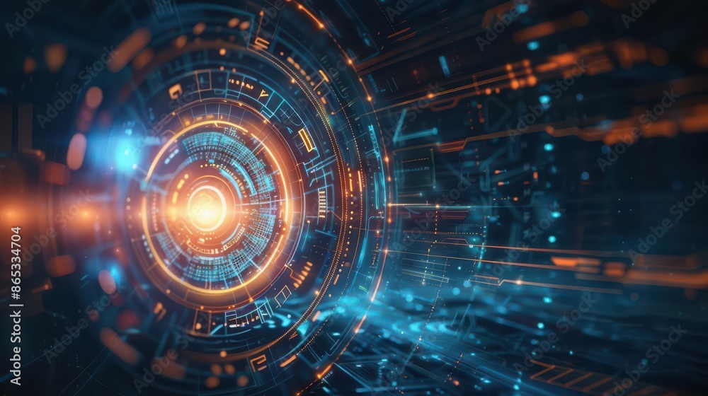 Obraz premium Captivating visualisation of advanced technology
