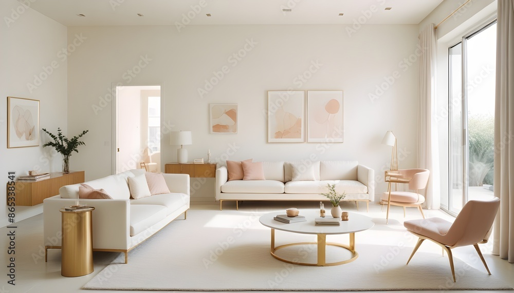 Fototapeta premium Photo interior modern design room 3d illustration