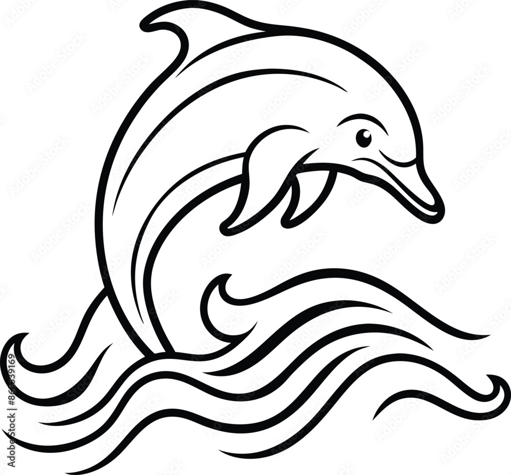 silhouette of a dolphin silhouette of a dolphin