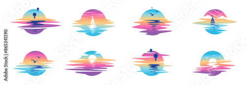 Large set with sun icon