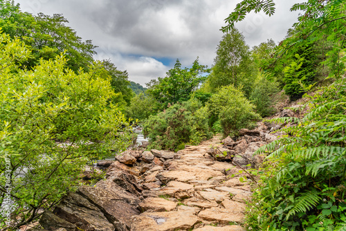 walking the Aberglaslyn Pass in North Wales photo