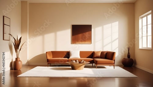 Photo interior modern design room 3d illustration