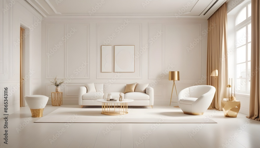Photo interior modern design room 3d illustration
