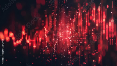 dramatic visualization of cryptocurrency market crash red candlestick chart plummeting dark background